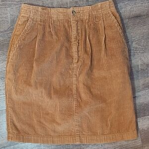 Vintage Eddie Bauer Size 10 Tan Thick Corduroy Pencil Skirt